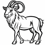 Capricorn Symbol: Simple Coloring Sheets for Kids 2