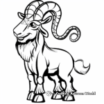 Capricorn Symbol: Simple Coloring Sheets for Kids 3