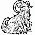 Capricorn Symbol: Simple Coloring Sheets for Kids 4