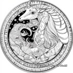 Capricorn Zodiac Sign: Detailed Coloring Pages 2