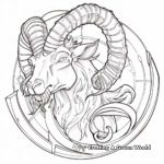 Capricorn Zodiac Sign: Detailed Coloring Pages 3