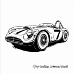 Car-themed Number 7 Coloring Pages for Car Enthusiasts 1