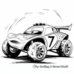 Car-themed Number 7 Coloring Pages for Car Enthusiasts 3