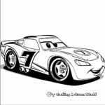 Car-themed Number 7 Coloring Pages for Car Enthusiasts 4