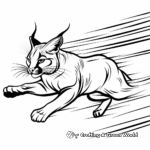 Caracal in Motion Coloring Pages 4