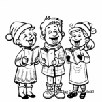 Caroling on Christmas Eve Coloring Pages 1