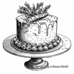 Carrot Cake Coloring Pages with Detailed Frosting 3
