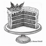 Carrot Cake Coloring Pages with Detailed Frosting 4