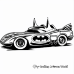Cartoon Batmobile Coloring Pages for Kids 1