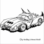 Cartoon Batmobile Coloring Pages for Kids 3