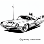 Cartoon Batmobile Coloring Pages for Kids 4