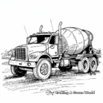 Cartoon Cement Truck Coloring Pages for Kids 1