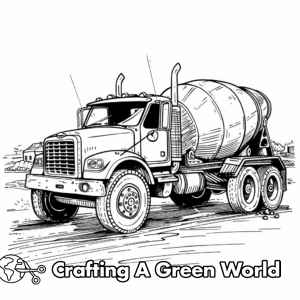 Cement Truck Coloring Pages - Free & Printable!