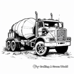 Cartoon Cement Truck Coloring Pages for Kids 2