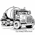Cartoon Cement Truck Coloring Pages for Kids 3