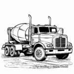 Cartoon Cement Truck Coloring Pages for Kids 4