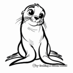 Cartoon Sea Lion Coloring Pages 1