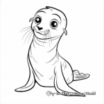 Cartoon Sea Lion Coloring Pages 3