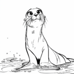 Cartoon Sea Lion Coloring Pages 4