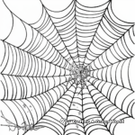 Cartoon Spider Web Coloring Pages for Kids 1