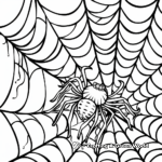 Cartoon Spider Web Coloring Pages for Kids 2