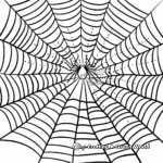 Cartoon Spider Web Coloring Pages for Kids 4