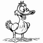 Cartoon Style Mallard Duck Coloring Pages 1