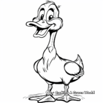 Cartoon Style Mallard Duck Coloring Pages 2