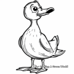 Cartoon Style Mallard Duck Coloring Pages 3