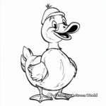 Cartoon Style Mallard Duck Coloring Pages 4