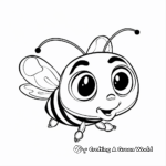 Cartoonish Bee Coloring Pages 1