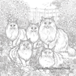 Cat in the Garden: Scenic Coloring Pages 3