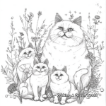Cat in the Garden: Scenic Coloring Pages 4