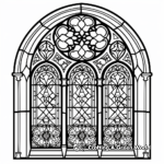 Cathedral Stained Glass Adult Coloring Pages 2