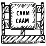 Caution Sign Detailed Coloring Pages 2