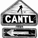Caution Sign Detailed Coloring Pages 3