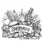 Celebration: Special Occasion Menu Coloring Pages 3