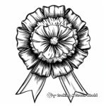 Celebratory Medal Ribbon Coloring Pages 1