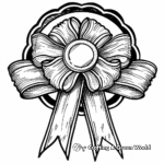 Celebratory Medal Ribbon Coloring Pages 2