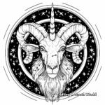 Celestial Capricorn Coloring Pages 1