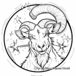 Celestial Capricorn Coloring Pages 3