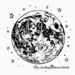 Celestial Dream Moon and Stars Coloring Pages 2