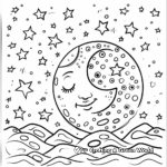 Celestial Dream Moon and Stars Coloring Pages 3