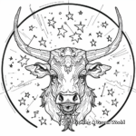 Celestial Inspired Taurus Coloring Pages 4