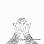Celtic Praying Hands Coloring Pages 1