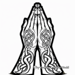 Celtic Praying Hands Coloring Pages 3