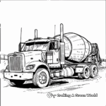 Cement Discharge Truck Coloring Sheets 1