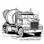 Cement Discharge Truck Coloring Sheets 2