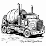 Cement Discharge Truck Coloring Sheets 3