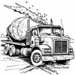 Cement Discharge Truck Coloring Sheets 4